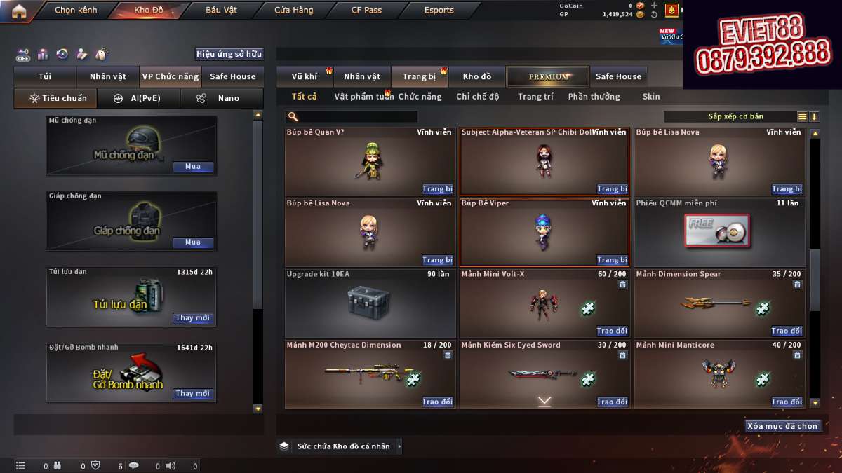 shop acc cf uy tin gia re